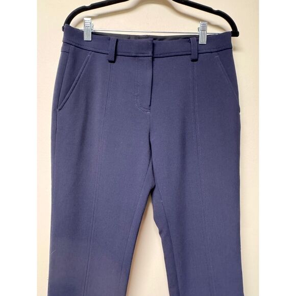 A.L.C. Carson Navy Trouser Pants Seam Detail Split Leg Work Career, Sz 4 - Picture 3 of 15